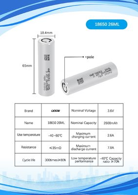 -40°シリンダー リチウムイオン電池 UN38.3 低温充電電池