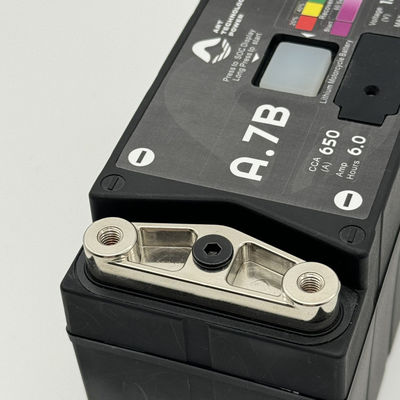 ブラック LiFePO4 12V モーターサイクルのスタートバッテリー A7BS 650 ピーク CCA