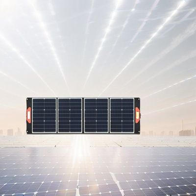 カンピングで12Vバッテリーを充電するための調整可能な脚 200W黒色折りたたみソーラーパネル