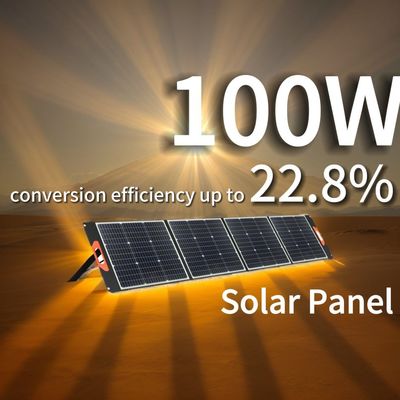 モノ結晶シリコン 100W 200W 太陽光パネル PVセル モジュール 携帯式折りたたむ太陽光パネル