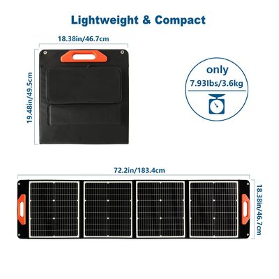 折りたたむ光伏パネル 120W 旅行やキャンプ用太陽光発電所