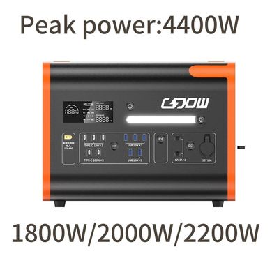 太陽電池発電所 2200W ポータブル発電機 AC/DC 230V出力電源バンク