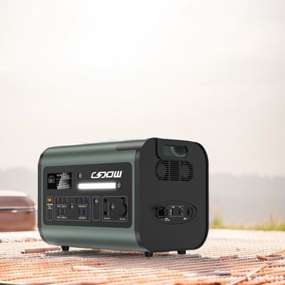 LiFePO4 バッテリー キャンプ/ホーム/緊急用発電所 12.2000W 充電可能な太陽光発電機 携帯型移動電源