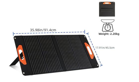キャンプのための60W防水太陽光パネル 持続可能な充電