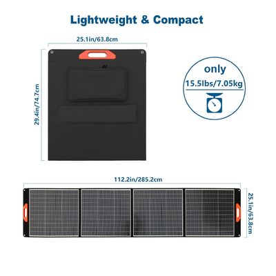 300W 折りたたむ式キャンプ用太陽光パネル モノクリスタリンセル 小型家庭システム