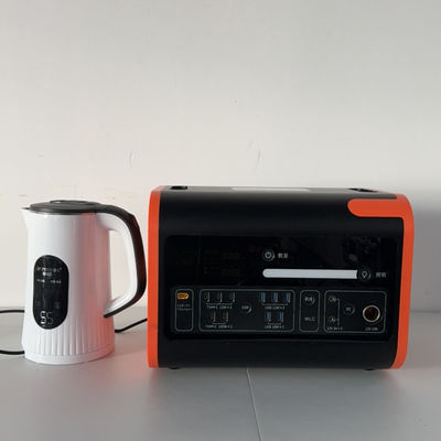 オレンジ 黒 2000W 太陽光発電機 バッテリー付き