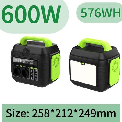 LEDライト11Wとカスタマイズされた要求600Wポータブル発電所太陽光発電機