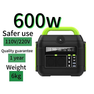 6kg ポータブル発電所 576wh ミニソーラー発電機 黒緑