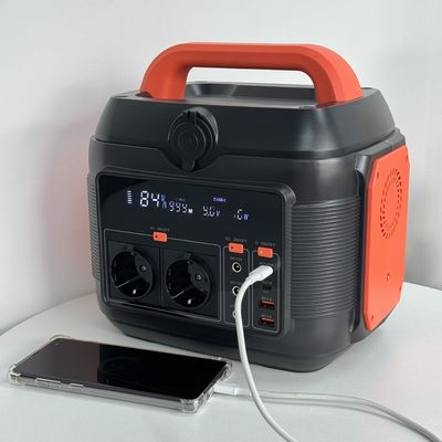 600W 携帯モバイル パワー 6kg オレンジ 黒 屋外 室内 非常用 エネルギー 貯蔵 パワー