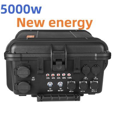 LiFePO4 ポータブル太陽光発電所の緊急発電機 110V/220V 5000W AC出力