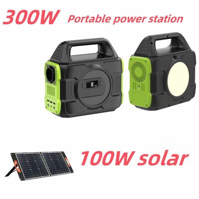 EU ACソケット 適合 全300W 携帯太陽光発電所 リチウム RV バッテリー