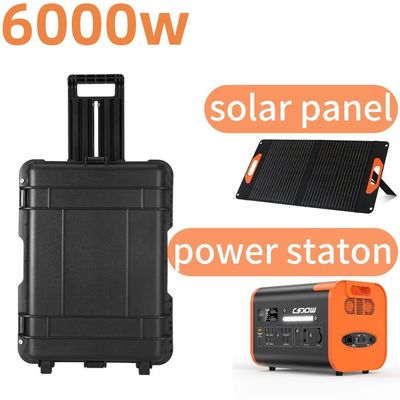 110V 220V 高電源貯蔵 6000W 緊急用 屋外移動電源発電所