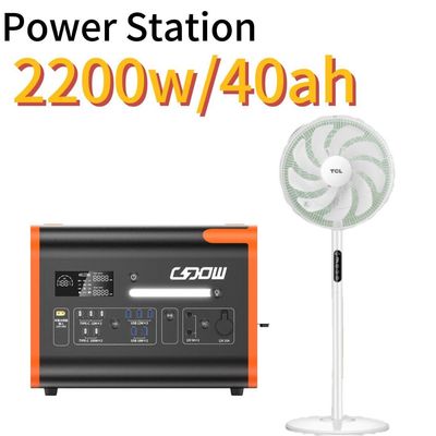 2048wh 2200W 純正シヌス波インバータ付き 携帯太陽光発電所