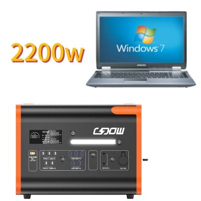 2048wh 2200W 純正シヌス波インバータ付き 携帯太陽光発電所