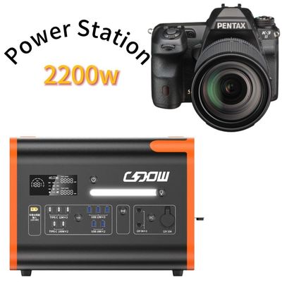 800W ソーラーインプット ポータブル発電所とライフスパン 露天キャンプのための2000回