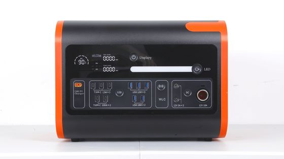 2200W40ah ワイヤレス充電 太陽エネルギー貯蔵 発電所 ホットオレンジとブラック