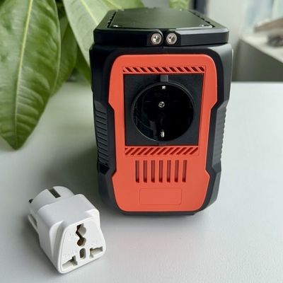 携帯太陽光発電所 200W LEDライト AC出力 5V-20V/2A アダプター入力