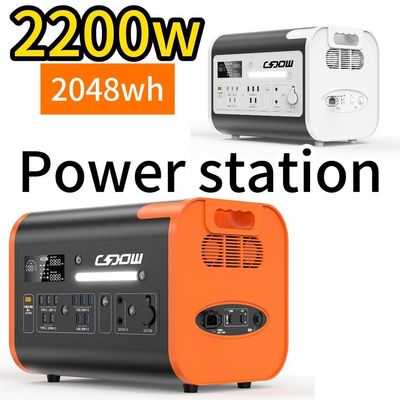 2200W/40ah 2024 エネルギーポータブル発電所 ブラック オレンジ色 アウトドア旅行用