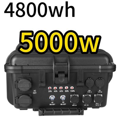 パーソナライズ可能な通信 5000W 4800WH 家庭用およびキャンプ用ポータブルパワーバンク