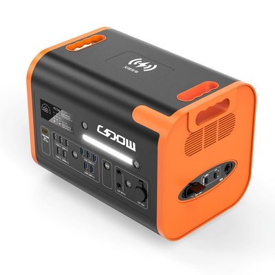 40ah ソーラー発電所 電力插頭 2200W 携帯型キャンプ用 ソーラー発電所 オレンジ 黒