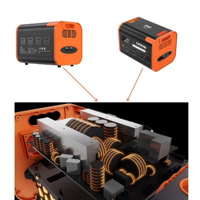 40ah ソーラー発電所 電力插頭 2200W 携帯型キャンプ用 ソーラー発電所 オレンジ 黒