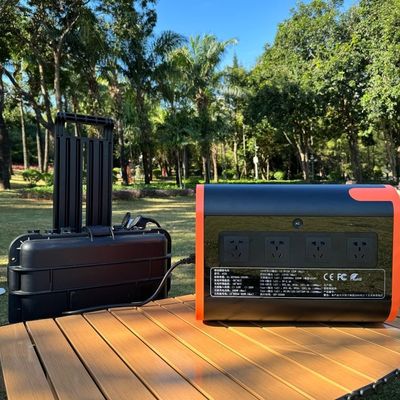 オレンジ色 300W 携帯ソーラー発電機 キャンプ用 40ah/2048wh モバイルラップトップ 発電所