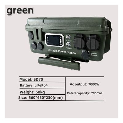 AC出力ソケット EU/Jp/Us/Za/UK/Au 7000W 複数のシーンの充電のためのポータブル発電所