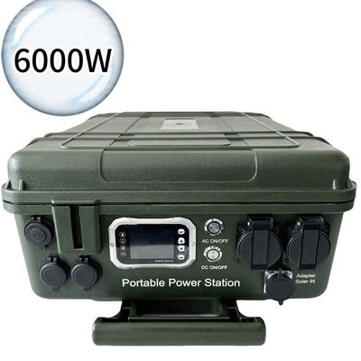 多機能 6000Wピーク 3000W総出力 ディスプレイ付きポータブル発電所