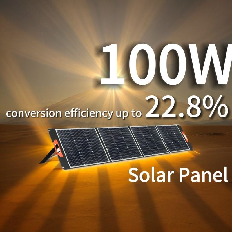 モノ結晶シリコン 100W 200W 太陽光パネル PVセル モジュール 携帯式折りたたむ太陽光パネル