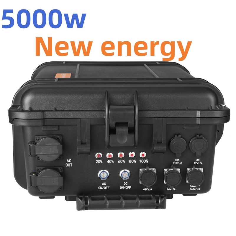 5000W AC アウトレット ポータブル 太陽光発電所 緊急発電機 110V/220Vの充電可能なインバーター 電力バンク