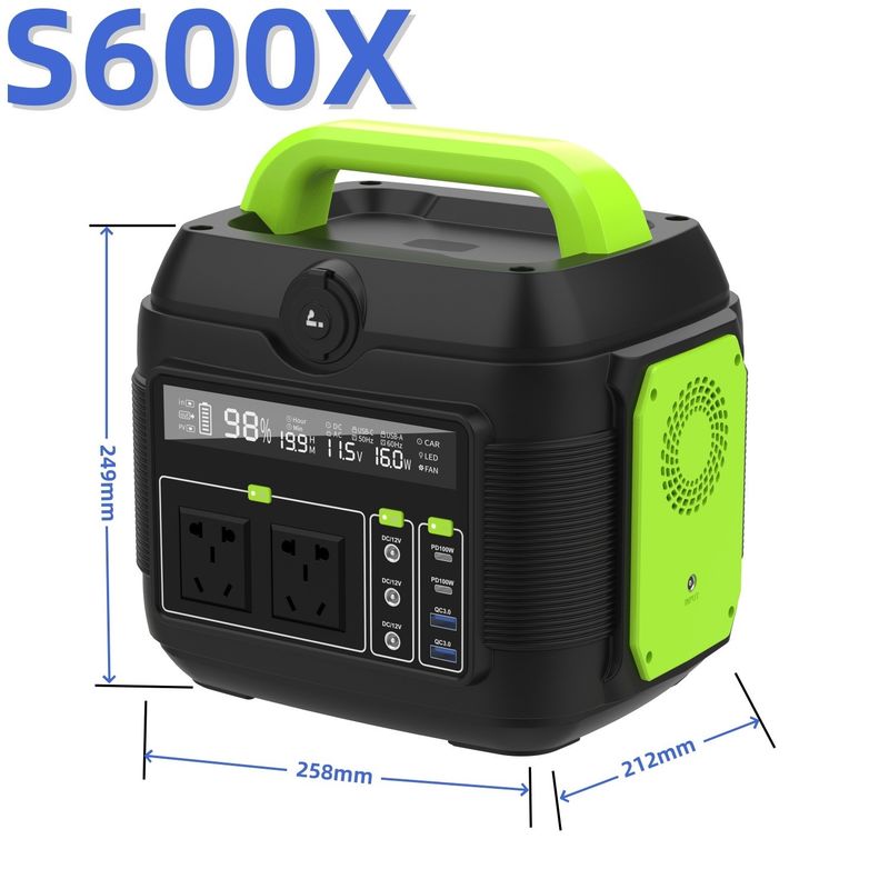 携帯電源バンク 直接キャンプ ソーラー充電器 リチウム発電所 USB DC AC出力 110V 220V 600W