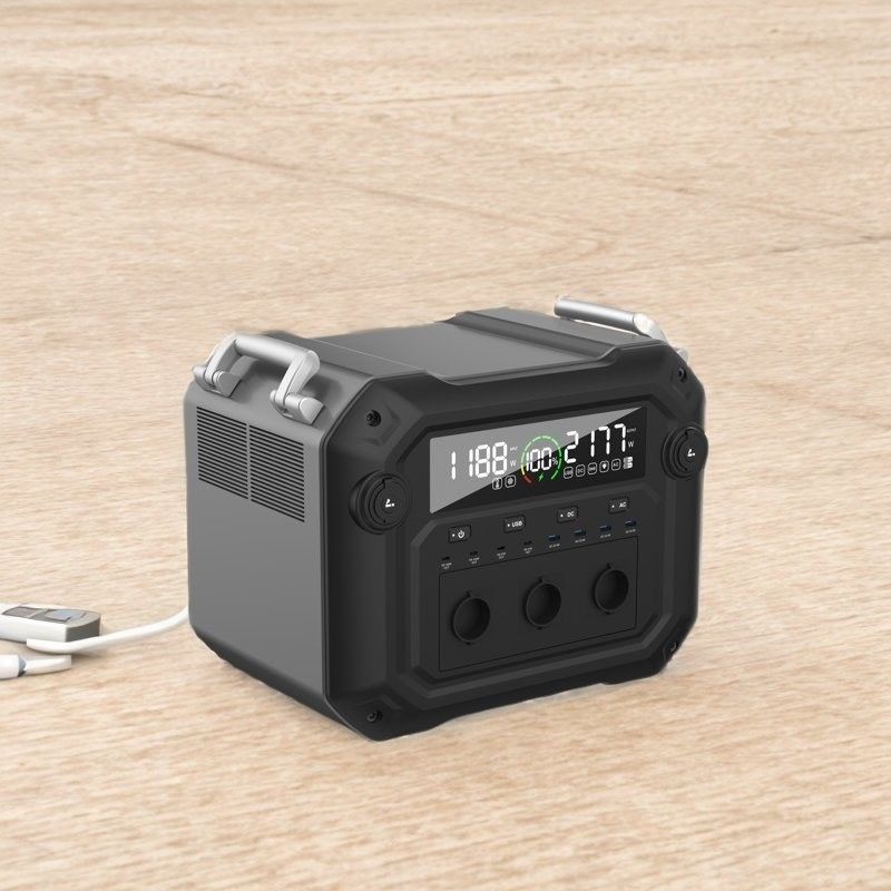 高速2500W 2340wh 110V 120V 太陽光発電機 ABS アルミプロファイル シェル素材