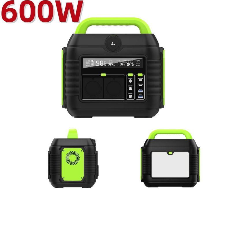 258*212*249mm 屋外家庭用太陽光発電所 600W 容量 576wh