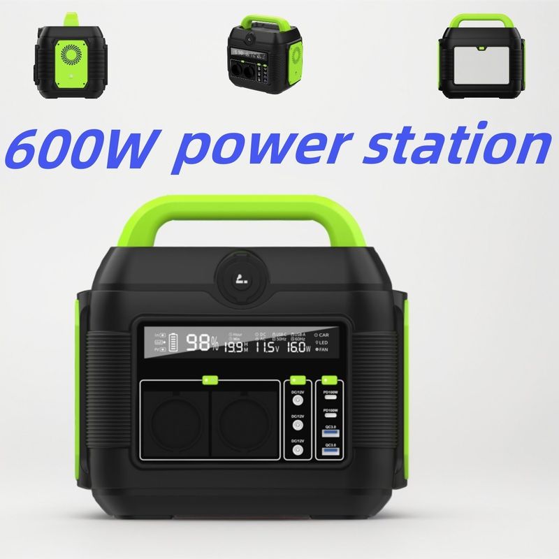 露天キャンプや太陽光発電の貯蔵用のリサイクル可能な600Wポータブルモバイル発電機