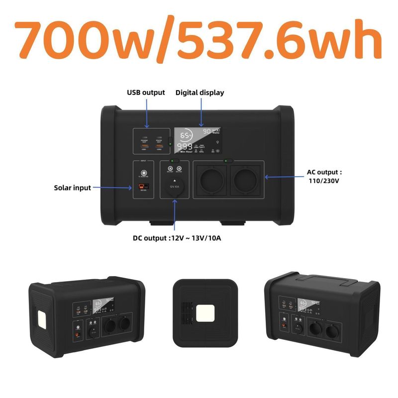 18V/6A マックスソーラーインプット 700W ポータブルソーラー発電所用のオフグリッドソーラー発電機
