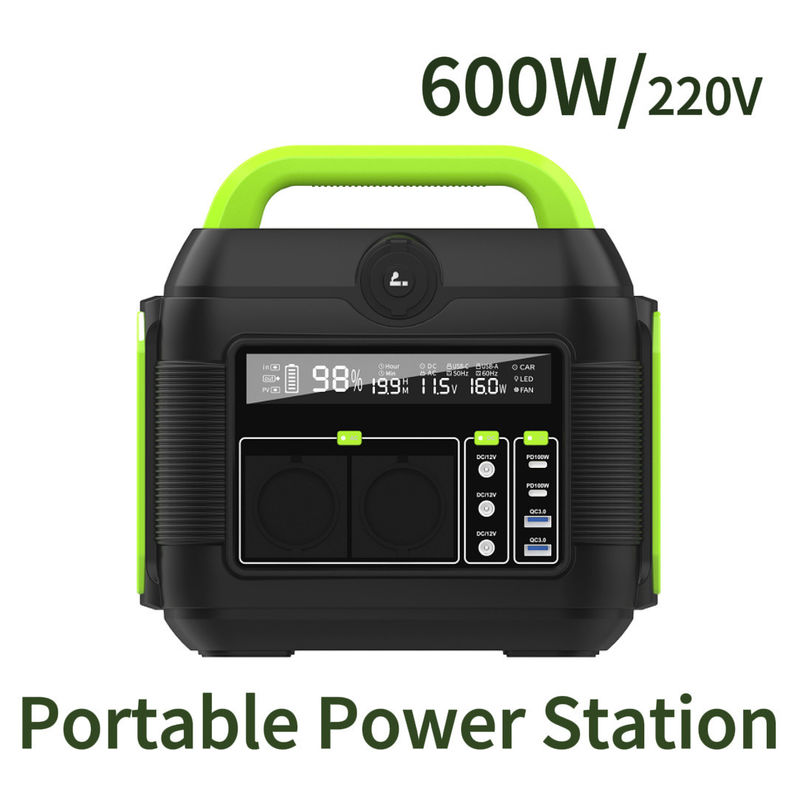 再生可能 500W パワーバンク 600W アドベンチャーキャンプ用の屋外ポータブル リチウムステーション