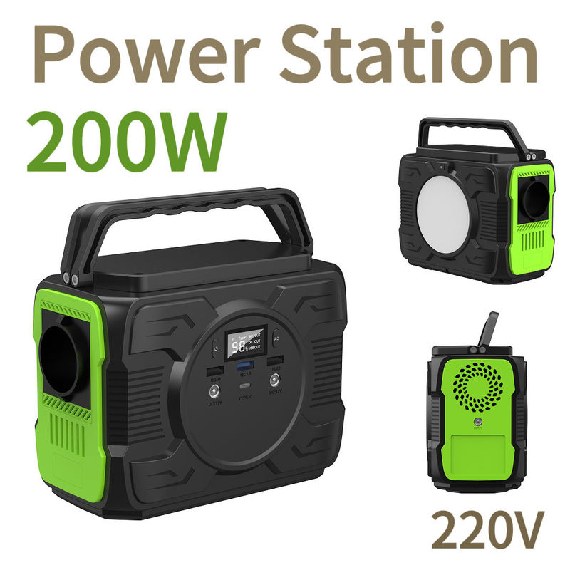 アウトドアホーム バッテリー容量 充電可能なバッテリー付き 200W 携帯太陽光発電機