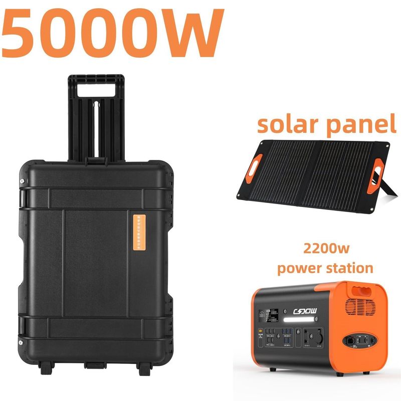 新しく設計された 携帯太陽光発電機 屋外用 8000Wピークパワー 6〜7時間の充電時間
