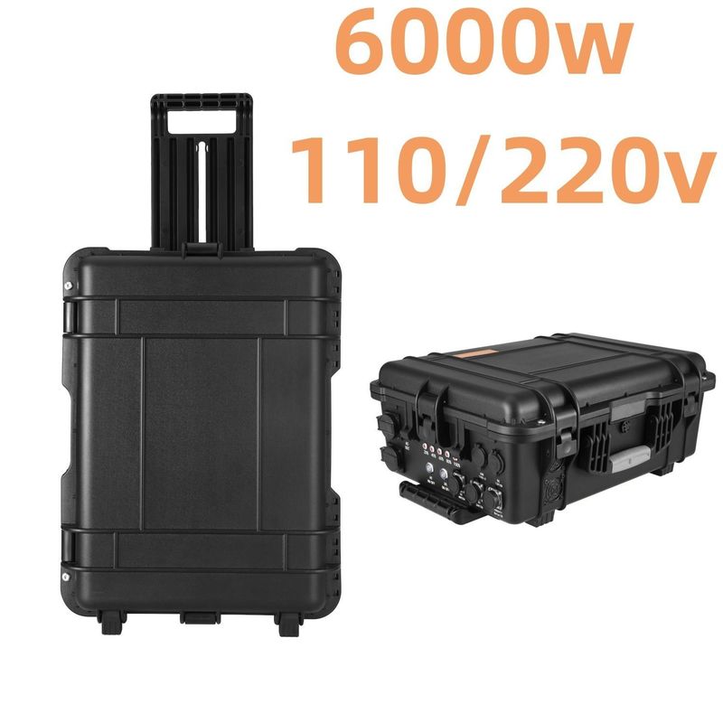 LiFePO4バッテリー 6000W 携帯発電所 屋外活動用の太陽光発電機