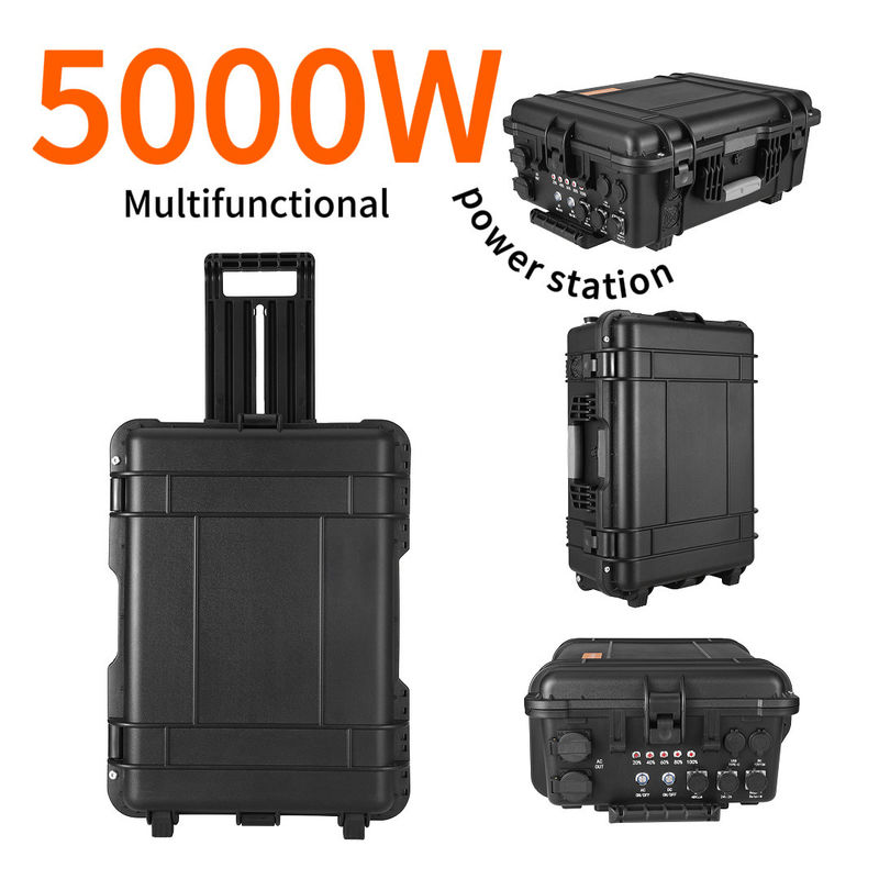 LiFePO4 DCからAC電源 2000W キャンプ用太陽光発電機 4800wh 名目容量