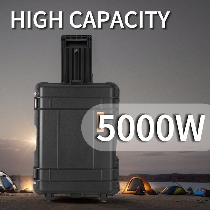 高容量ソーラーパネル 充電 屋外活動用の5000Wポータブル発電所