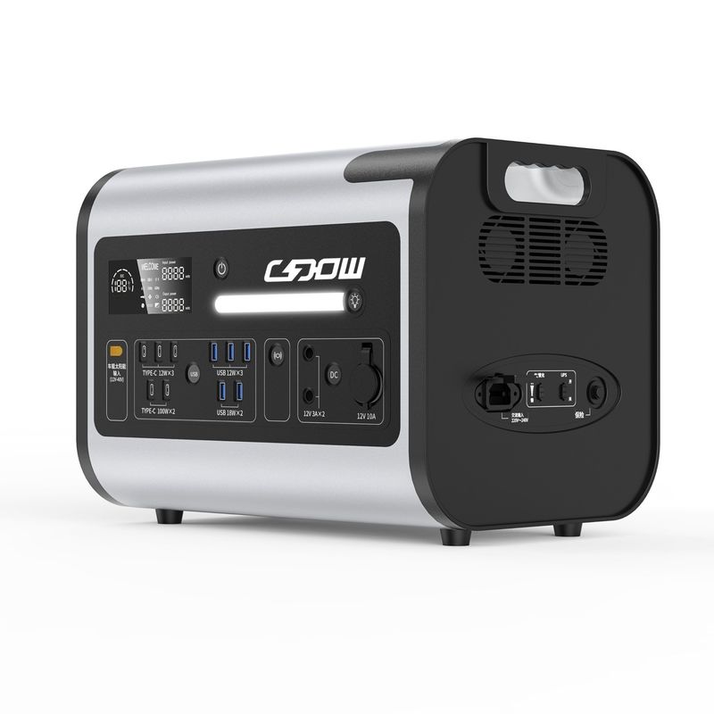 2200W 携帯太陽光発電所 ライフPO4 バッテリー 自動車充電器出力 12V/10A