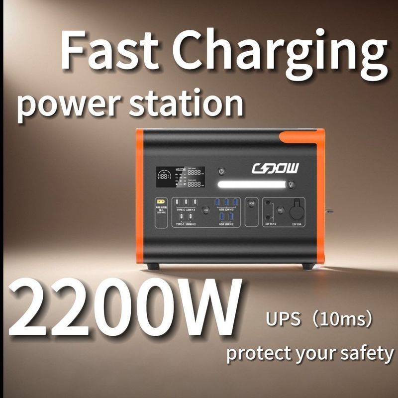 純シナ波 2000W 太陽光携帯発電機 LiFePO4 バッテリーとBMS保護