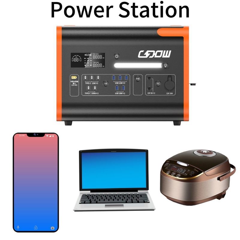 東アジア市場での屋外移動電力用太陽光発電機 2000W 3000サイクルライフ