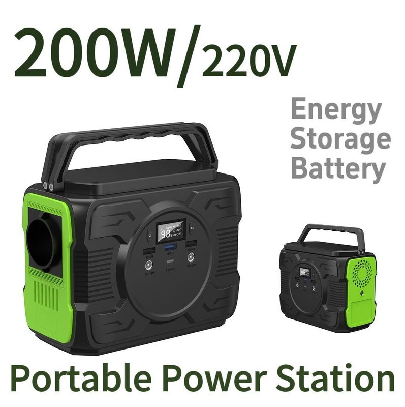 200W 屋外エネルギー貯蔵 パワーバンク リチウムイオン電池付き 携帯電源