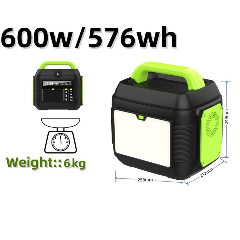 携帯電源発電所 太陽光発電機 600W258*212*249mm