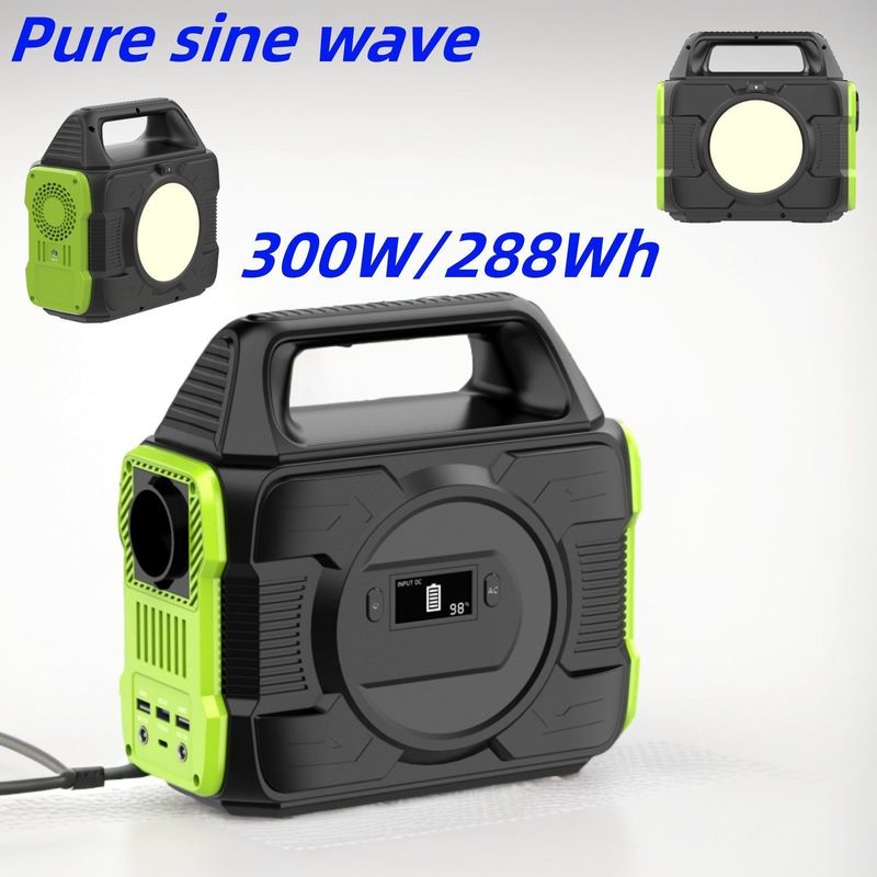 電力出力 220V 発電機 露天キャンプ用 リチウム電池 300W 太陽電池 パック