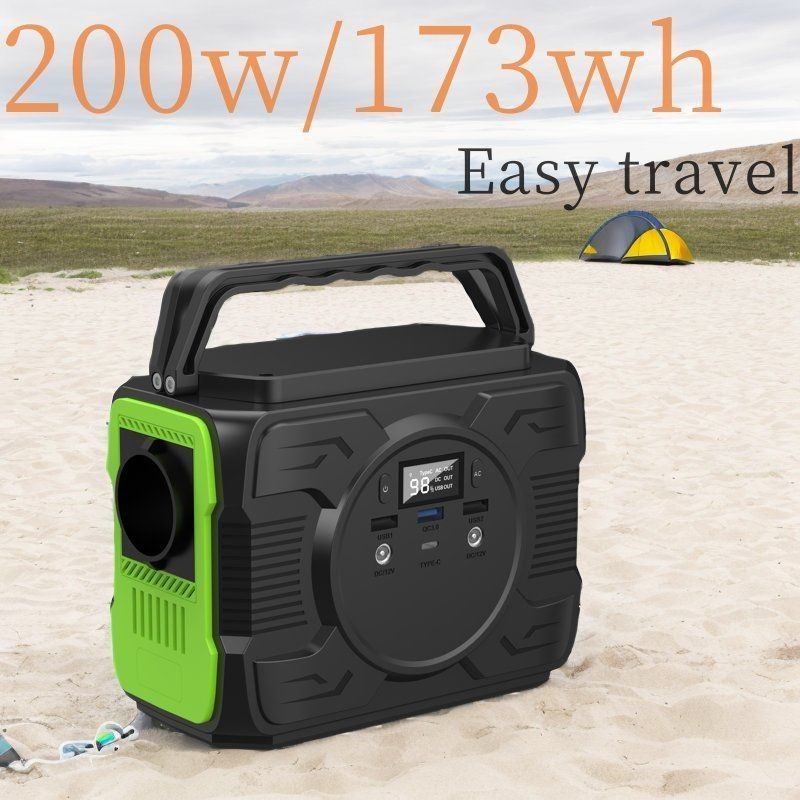 緊急キャンプ 200W 電源発電所 LiFePO4 バッテリーと携帯太陽光発電機