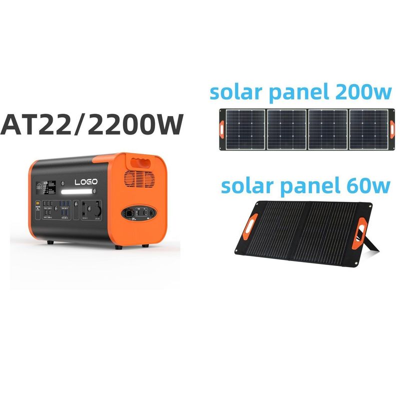 AT22 2024 電動車両の充電用のポータブル 2200W2048wh リチウム電池発電所