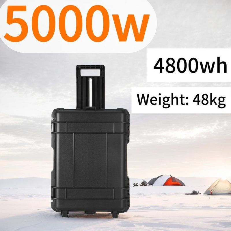 8000Wピークパワーポータブルソーラー発電機 5000W キャンプ用自動緊急電源バンク